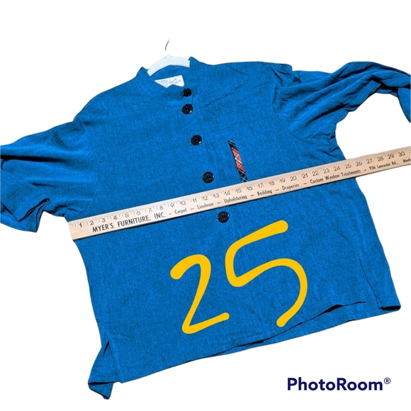 4/$25Vintage Hagerty artware casual oversized relaxed fit button front top - Picture 4 of 7